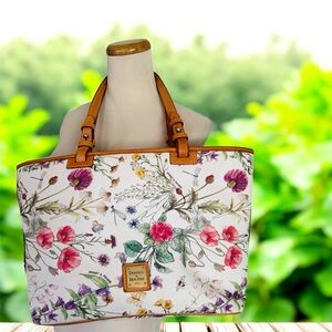 Dooney & Bourke Floral Tote - Multicolor and Tan